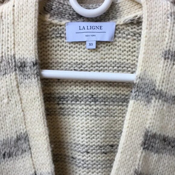 La Ligne Melange Martha Cardigan Cream Size XS - Picture 7 of 10